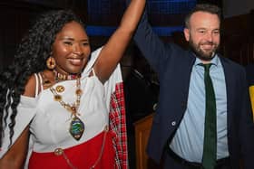 McIntyre made comments about Mayor Lilian Seenoi-Barr and Foyle SDLP MP Colum Eastwood, both pictured here as Mayor Seenoi Barr took up the office of First Citizen back in the summer of 2024. Photo: George Sweeney.