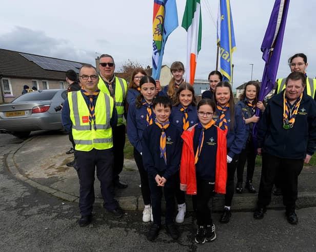 St Mary's Scouts Creggan hosted the Annual Errigal Scout County Founders Day Parade on Sunday afternoon last. Photo: George Sweeney