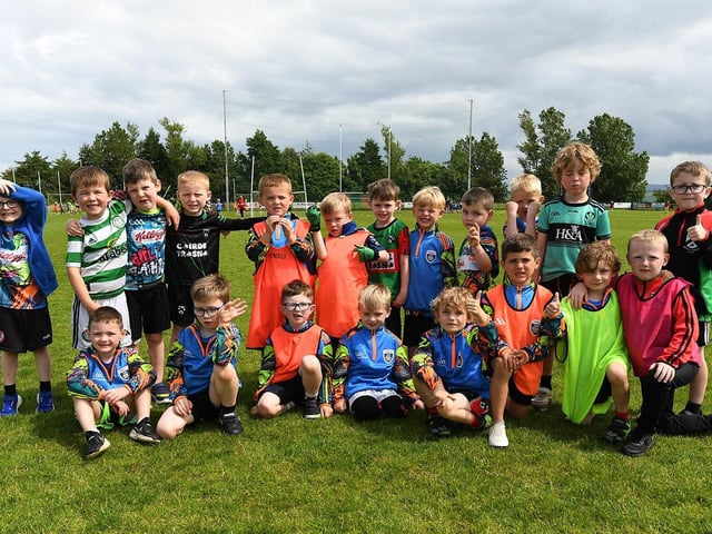 Children who took part in the Doire Trasna Kellogs Cúl Camp. Photo: George Sweeney