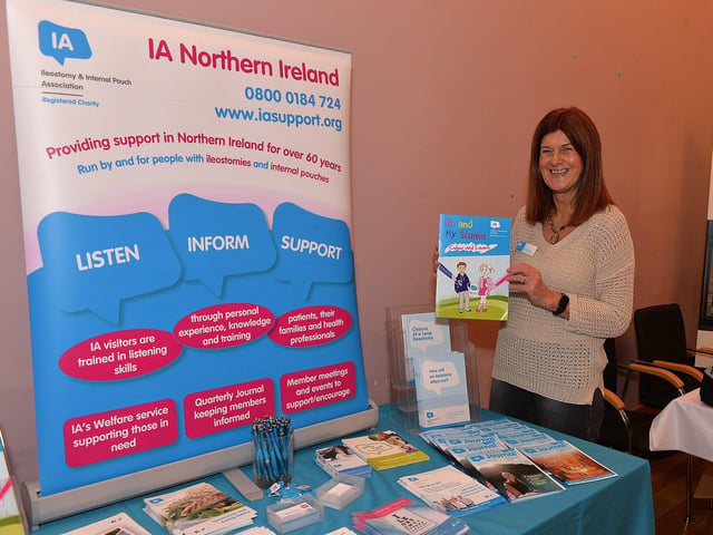 Margaret Doherty (IA) pictured at the Stoma Information Day, hosted by the lleostomy and Internal Pouch Association (IA), held in the Magee Campus of Ulster University on Saturday last. Photo: George Sweeney