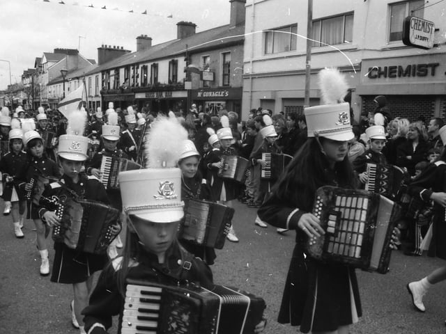 A band performing at the St. Patrick's Day parade in Buncrana in 1998.