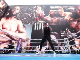 Connor Coyle pictured during the Born Rivals public workout in London on Wednesday. Picture By Mark Robinson Matchroom Boxing.