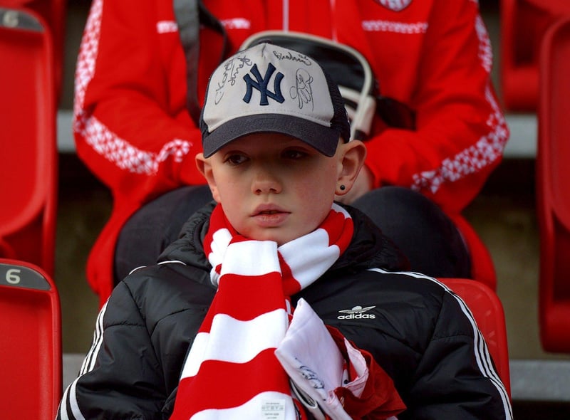 Derry City fan at the game against Finn Harps. Photo: George Sweeney. DER2305GS – 01