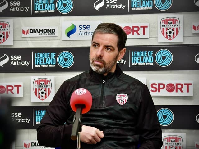 Derry City manager Tiernan Lynch has expressed his New Year's wish. Photograph by Kevin Morrison.