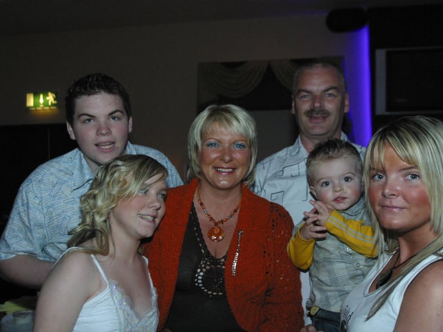 Birthday Girl Anita with her family Kyle, Justine, Earl, Ruairi and Joanne. 155dd