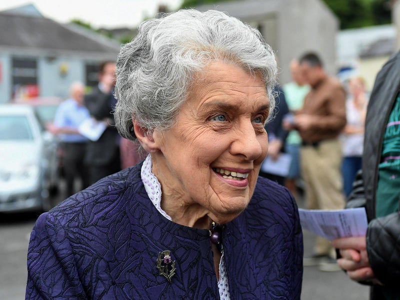 Mary Hamilton, who survived the Claudy car bombings, attended a service in the village marking the 52nd anniversary of the atrocity. Photo: George Sweeney