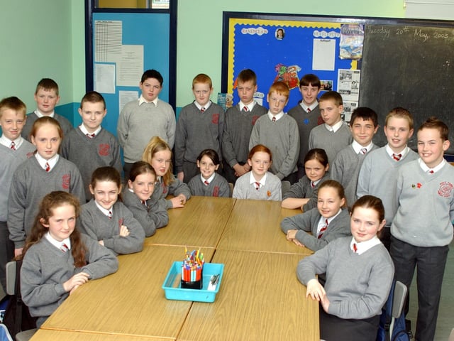 P 7 pupils at Holy Family Primary School, Ballymagroarty. (2305C26)