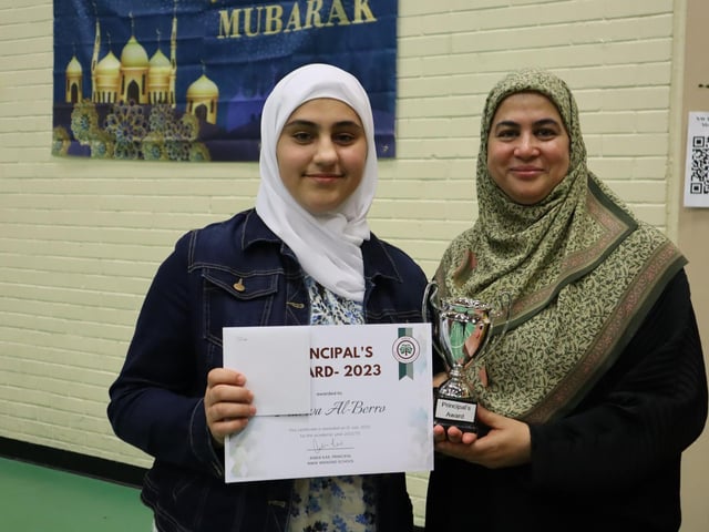 Marwa Al'Berro, from Syria, winner of a Carer of the Year Award winner at the Derry Journal - Best of Derry Awards at the Eid al-Adha celebrations.
