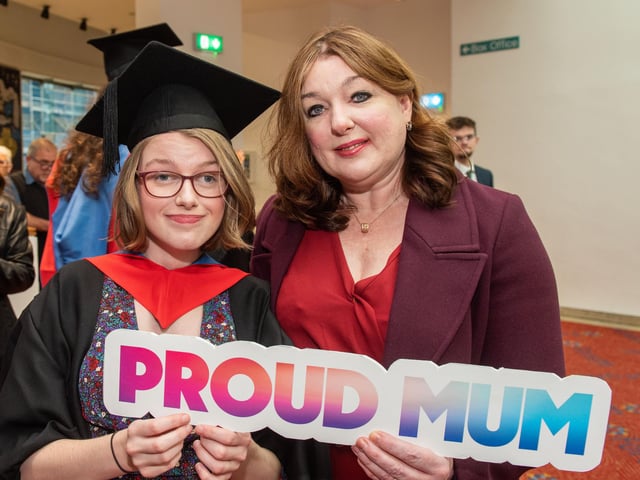 Molly Bradley and her mum Catriona pictured at NWRC's Higher Education and Access Graduation ceremony at the Millennium Forum. (Pic Martin McKeown)