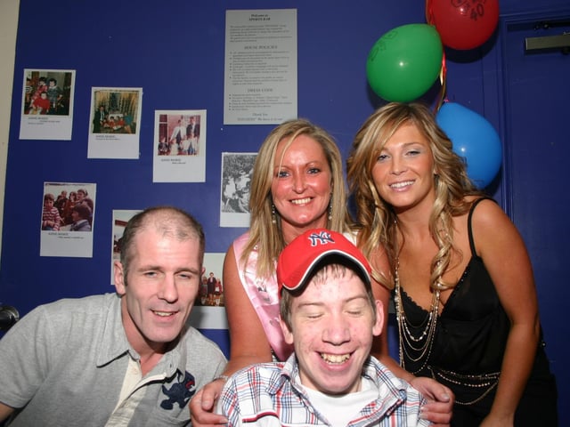 Birthday Girl AnnMarie with Tony Hugh and Sarah having fun at the party. 9314dd : Derry Parties & Celebrations October 2005: Smith.