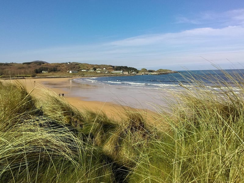 Culdaff beach, located at Caratra, a few hundred metres north of the village, is popular with surfers and swimmers. It is lifeguarded from July whenever personnel are available. The mouth of the Culdaff river is located at the strand's western end so it is best to avoid that area when swimming due to the channel.