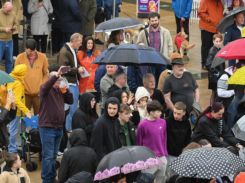Spectators at the Johnny Mc Intyre stage in Guildhall Square. Photo: George Sweeney