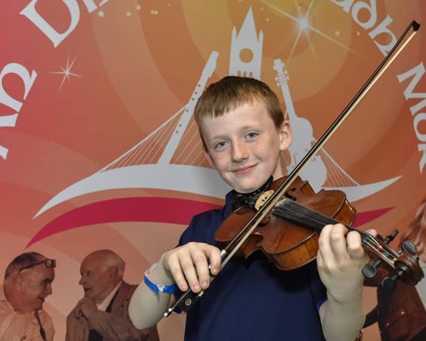 James McCourt U12 Fiddle winner at Fleadh Mhór Dhoíre. Photo: George Sweeney