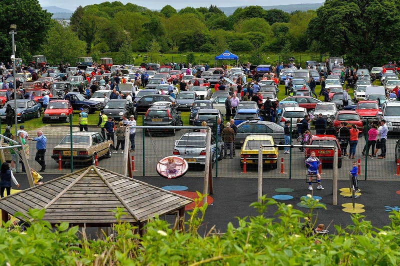 There was a large turnout of vehicles and visitors to the Muff Vintage Show held in the Community Park on Sunday. Photo: George Sweeney.  DER2321GS – 18