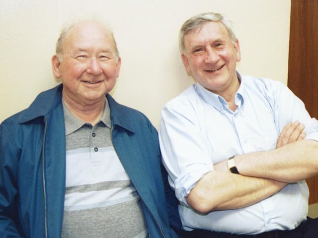 Tommy and Hugh McCay pictured at the Bishop Street reunion. 050603HG19