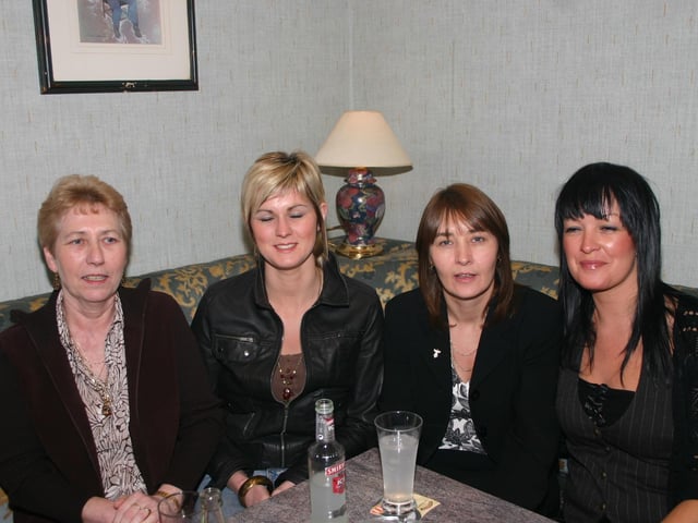 Agroup of friends enjoying the party are Marguitte,Louise, Joan and Catherine. : Parties and celebrations January 2006: Noreen Kennedy.