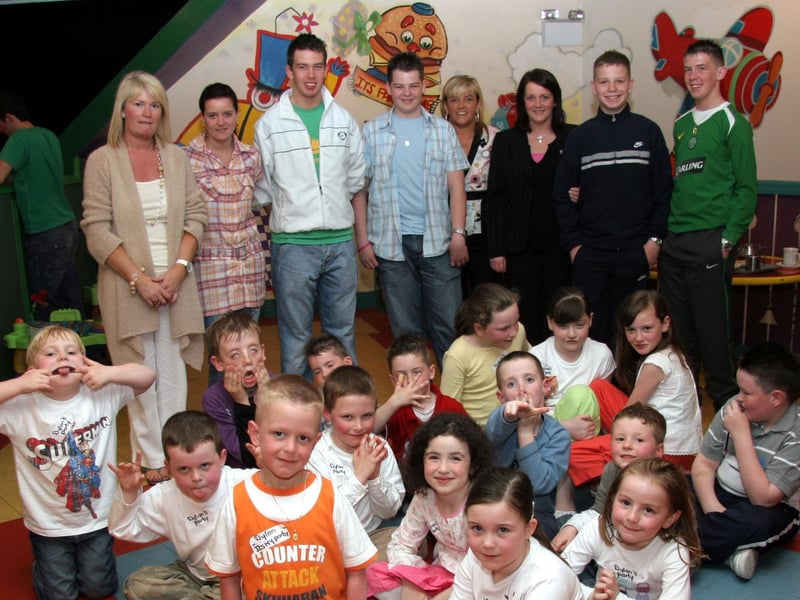 Friends and family gather at Bananas to celebrate with Dylan on the occasion of his 6th birthday 0571JML : Parties and celebrations June 2006: Dylan McDaid.