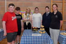 Students from Ardnashee College who took part in the Derry School Bake Off held in Ardnashee College and School on Friday morning. Photo: George Sweeney. DER2324GS – 78