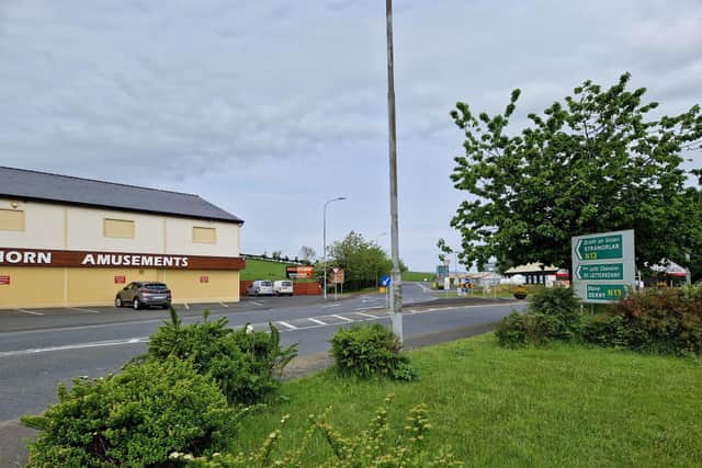 The road linking Derry and Donegal through the border village of Bridgend.