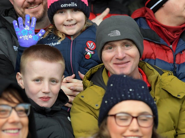 Fans in Celtic Park on Saturday for Derry’s game against Dublin. Photo: George Sweeney