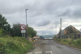 Missing signage/ bollards for oncoming traffic at Springtown Road.