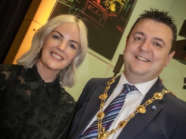Mayor McHugh pictured with show producer Ciara McCallion on Thursday night.