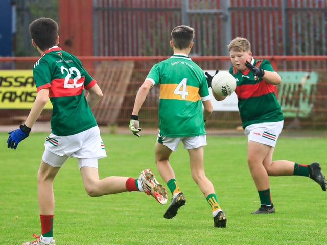 Football action at the Martin McGuinness Chieftain’s Gaelic Games held at Sean Dolans GAC.  (Photo - Tom Heaney, nwpresspics)