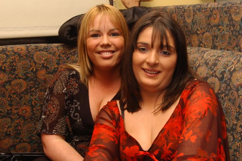 Ciara Collins with her friend Leanne Brown at her birthday party in the Abercorn bar. 