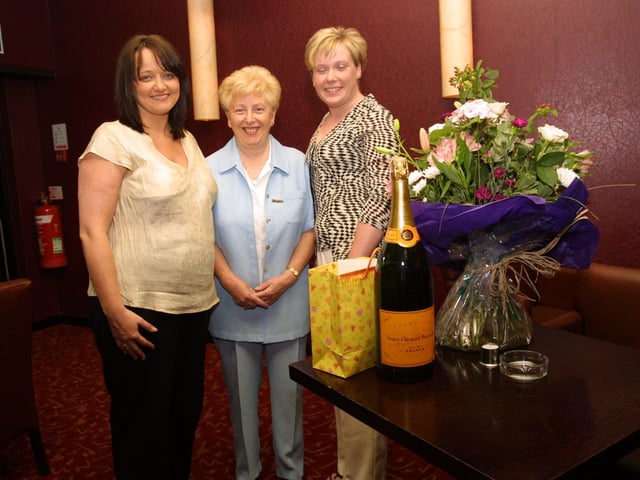 Pat Cassidy celebrating 30 years at Gallagher Travel in Da Vinci's.