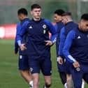 Eoin Toal training alongside Shea Charles and the rest of the Northern Ireland squad. Picture by William Cherry