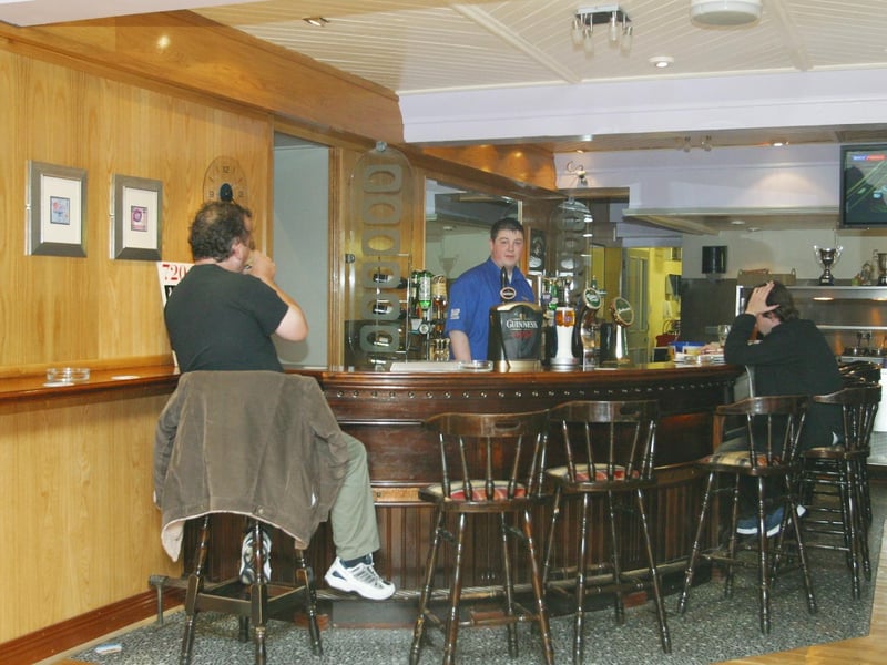 Staff and patrons at the 7Twenty bar on Chamberlain Street in Derry back in 2004.