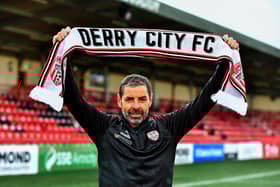 Derry City's new manager Tiernan Lynch at the Brandywell on Wednesday.  Photograph: George Sweeney