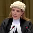 Blinne Ní Ghrálaigh KC speaking at the International Court of Justice hearing.
