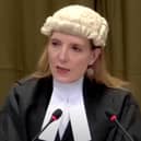 Blinne Ní Ghrálaigh KC speaking at the International Court of Justice hearing.