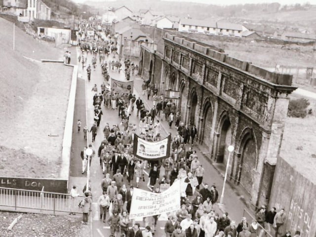 Bloody Sunday 14th anniversary commemorations in Derry in January 1986.
