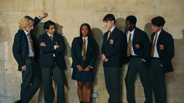 Lashay Anderson as Natalie in Consent, surrounded by leering peers from school