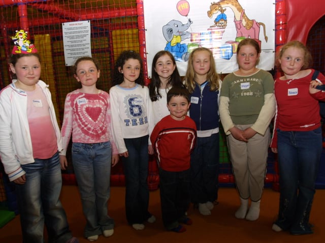 Emma Doherty, Aine McCauley, Caitlin McCallion, Emma Doherty (birthday girl), Laura Martin, Megan Campbell, Rebecca McNamee and Barry Doherty.