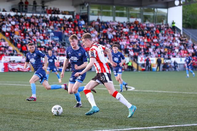 Daniel Kelly in action against Bohs.