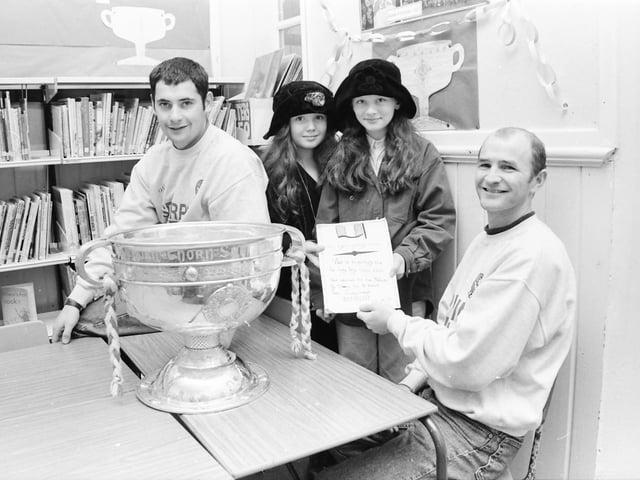 Sam Maguire Cup at St. Eugene's.