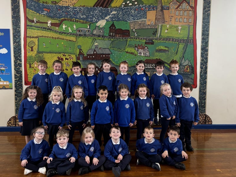 P1 class, Sion Mills Integrated Primary School.