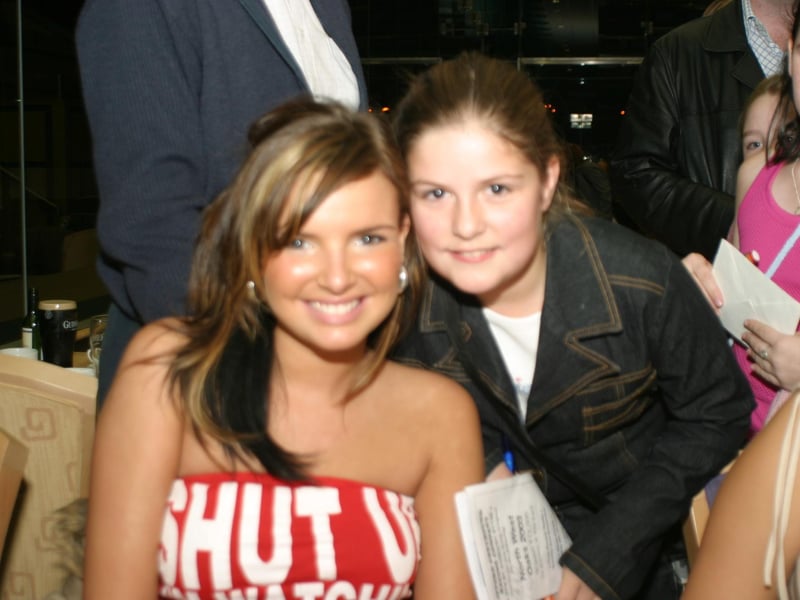 Derry people meeting Nadine Coyle and her family at the Lifford Races in October 2003