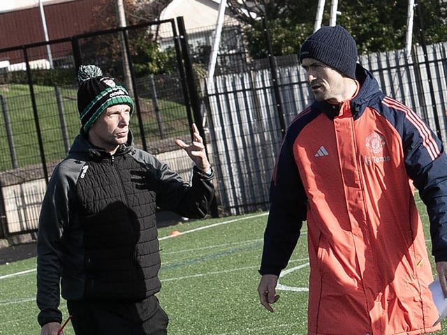 Talking tactics at the Sean O'Kane Memorial Cup.