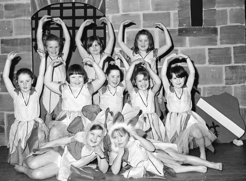 Dancers from the Crimson Players 1993 pantomime.