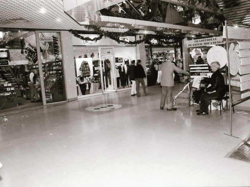 Shoppers and some of the stores at the Richmond Centre back in 1994.
