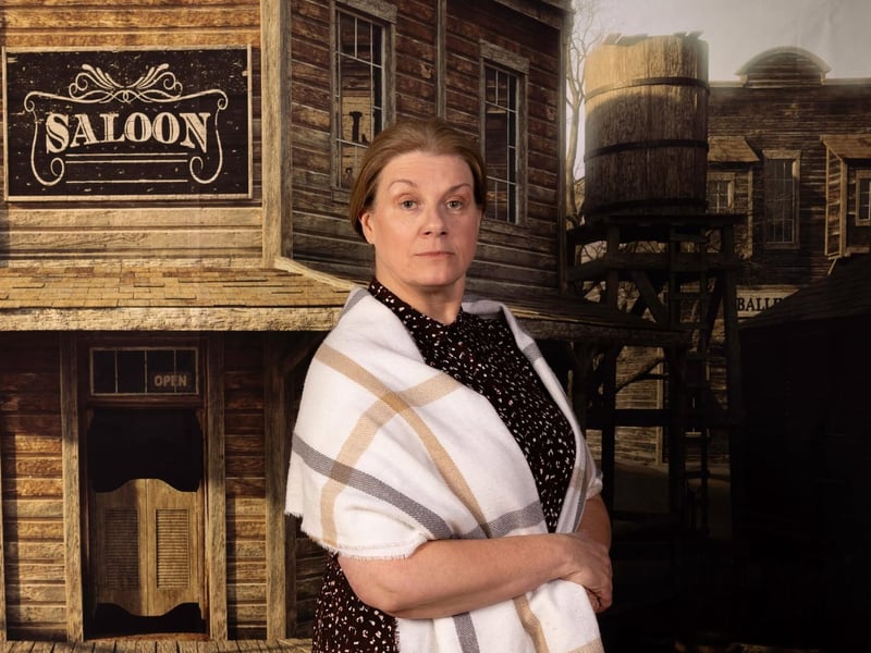Una Culkin as Aunt Eller in LMS' production of Oklahoma.