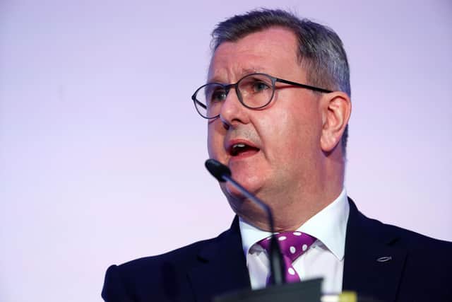 Jeffrey Donaldson pictured at the DUP 2022 Annual Conference. Photo by Kelvin Boyes / Press Eye.