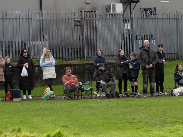 Parents watching Saturday's Sean O'Kane Memorial Cup at St. Joseph's Boys School.