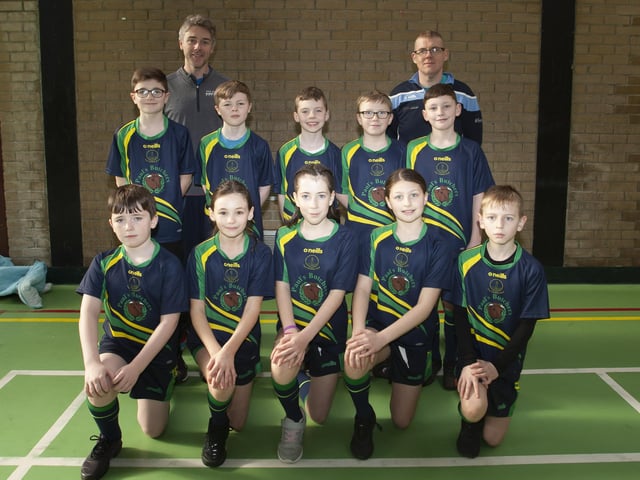 The Long Tower PS team which took part in the Bogside and Brandywell Health Forum’s Young People’s 5k Dash & Obstacle Challenge around the Urban Village Area on Thursday morning last.