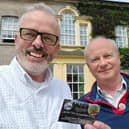 Niall McCaughan (Donegal Railway Museum) and Sir Anthony McFarland.
