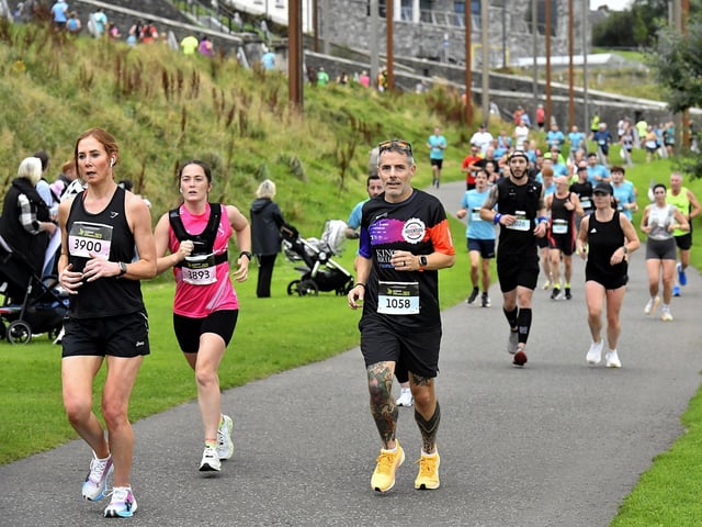 Competitors take part in the 2025 Waterside Half Marathon. Photo: George Sweeney